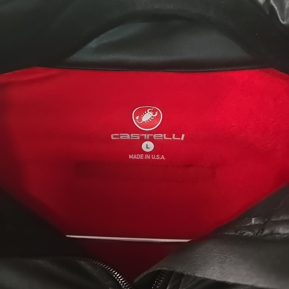 Castelli Cycle Cycling Red Black Jacket Men's size Large Made In USA - Picture 3 of 10